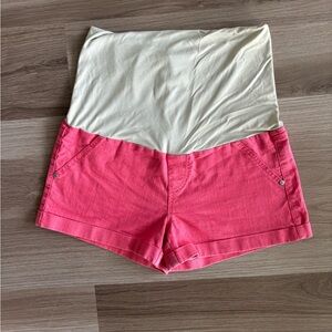 Celebrity Pink Maternity Shorts | Size L | Calypso Coral Full Panel
